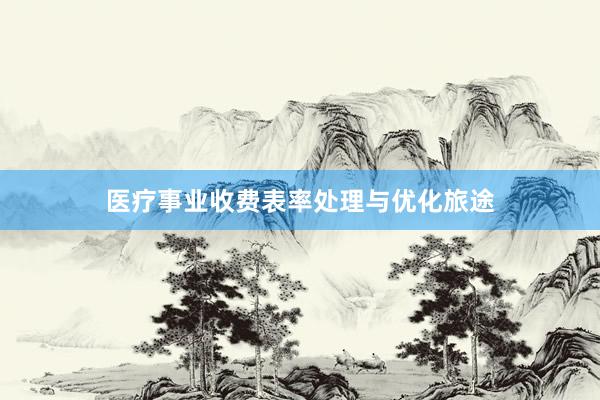 医疗事业收费表率处理与优化旅途